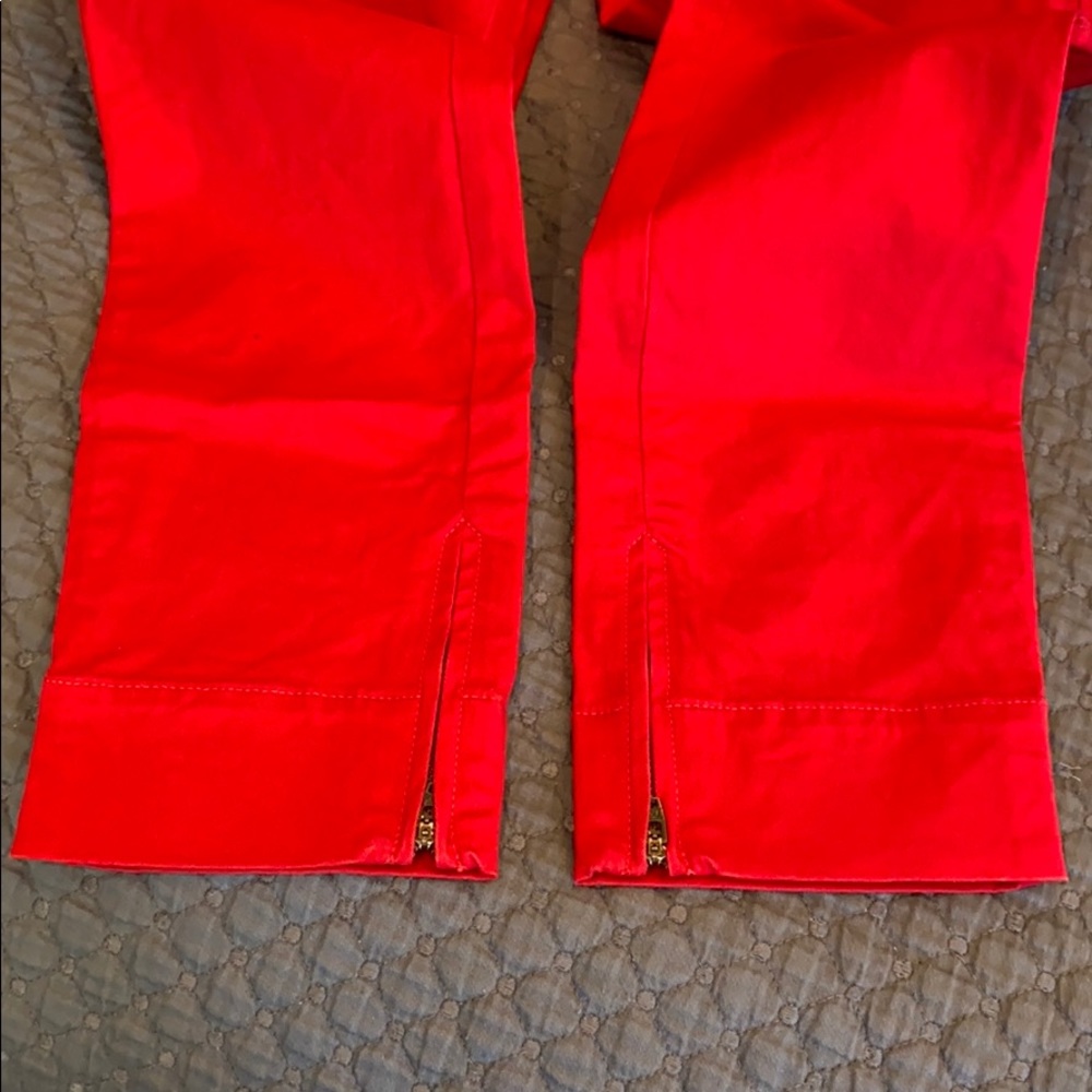 LOFT Red Cropped Pants - Picture 4 of 4